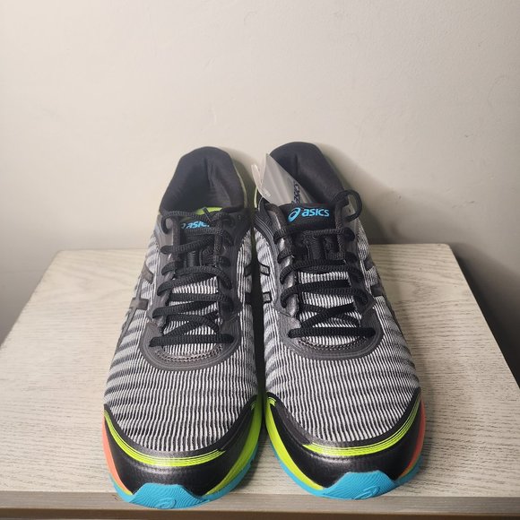 Asics Mid Grey, Flash Coral, Safety Yellow Gel Preleus Women's 11.5 - Picture 2 of 6